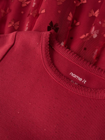 NAME IT Langærmet Kjole Rosally Jester Red